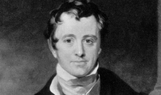 牛顿根据托马斯·劳伦斯爵士(1769-1830)的一幅画在1830年雕刻的汉弗莱·戴维爵士的肖像。
