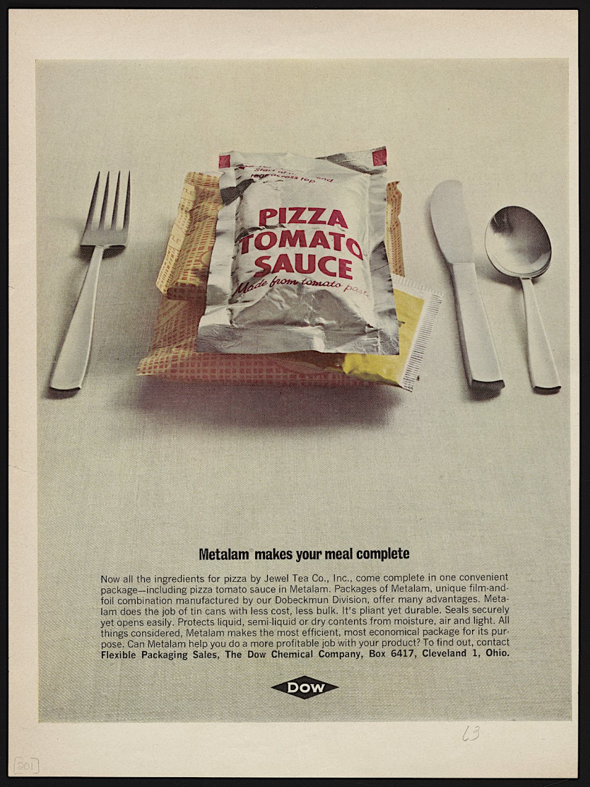 陶氏金属食品包装广告1963年