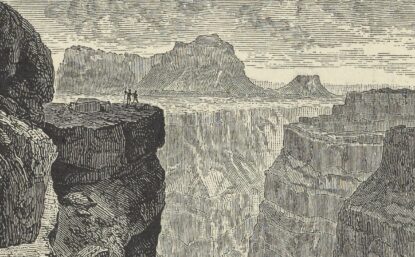 黑白图2悬崖看科罗拉多河