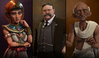 克利奥帕特拉，泰迪·罗斯福和甘地的电子游戏效果图