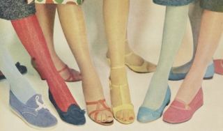 1955年彩色长筒袜广告