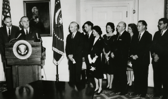 1963年在白宫举行的恩里科·费米奖颁奖典礼