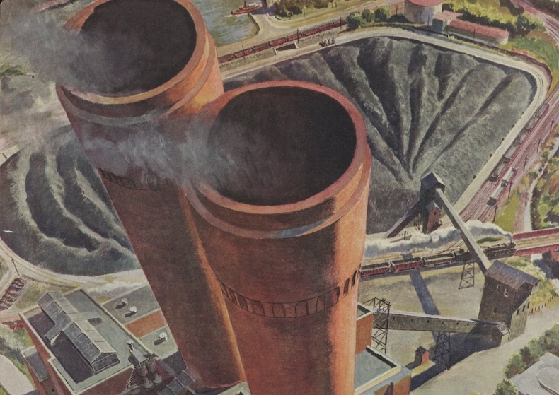 1943年工业发电厂的广告