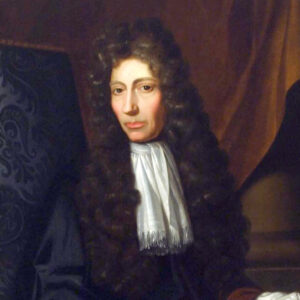 Robert Boyle戴长假发画